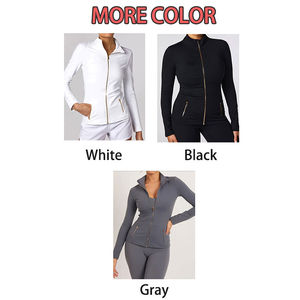 Conjunto Deportivo de Chaqueta Cortavientos de Nailon Grueso para Mujer, Chaqueta con Cremallera, Impermeable, Transpirable, Talla Grande, Secado Rápido, para Entrenamiento - Product Image 4