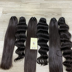 Venta al por mayor 100% Extensiones de Cabello Humano Virgen Trama Plana Doble Dibujado en Color Natural Precio de Fábrica - Product Image 2