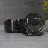 Ensemble de 6 sous-verres en marbre Calacatta faits à la main en pierre naturelle vert forêt sous-verres élégants décor à la maison cadeau parfait
