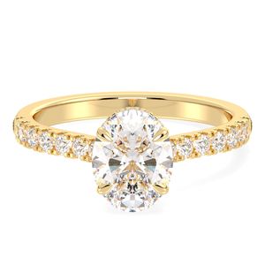 Anillo Solitario de Diamante Cultivado en Laboratorio CVD HPHT de Oro Sólido de 14K 18K Personalizable REYES para Mujer, Joyería de Lujo para Regalo de Boda o Compromiso - Product Image 1