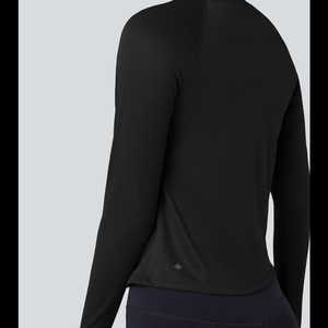 Pantalon de yoga professionnel haut de gamme pour femme 2026, manches longues, taille élastique, séchage rapide, respirant, polyester/nylon, pour l'entraînement - Product Image 4