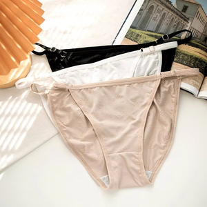 Nuevo Producto 2025, Tangas de Nailon Personalizadas para Mujer, Lisas, Teñidas, Sexys, Tejidas, de Tiro Bajo, Transpirables, Antibacterianas, Proveedor OEM - Product Image 6