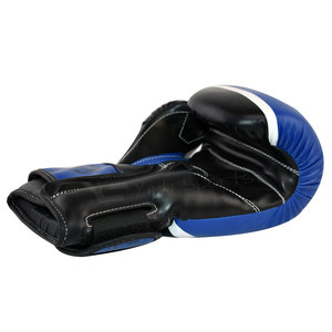 Mejor Material UnisexBoxing Guantes Logotipo personalizado Guantes de boxeo Black & Bule Color Guantes DE BOXEO - Product Image 4