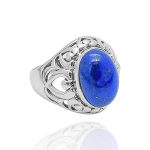 Bague de créateur élégante en argent sterling 925 véritable pierre précieuse Lapis Lazuli bijoux religieux chrétiens faits à la main pour cadeau de mère - Product Image 2
