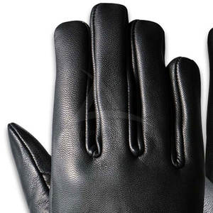 Gants en cuir pour homme doublés de laine, écran tactile, doigts entiers, chauds, pour l'hiver, conduite en plein air, usage décontracté - Product Image 5