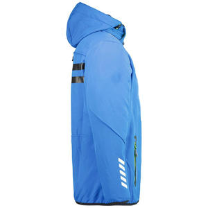 Chaqueta con cremallera de poliéster con estilo personalizado para hombre Chaqueta Softshell con capucha ajustable al por mayor Chaqueta de ajuste moderno con logotipo personalizado - Product Image 5