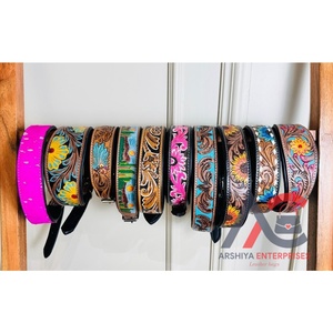 ปลอกคอสุนัขหนังแท้สวมใส่สบายทำด้วยมือ - Product Image 2