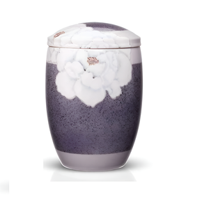 Urna de metal de alta calidad con diseño personalizado y patrón de flores multicolor, suministros funerarios impresos en esmalte para humanos y Mascotas - Product Image 3
