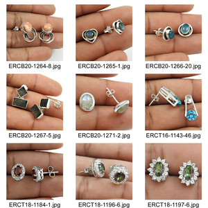 Hot Selling Good Quality 925 Sterling Silver Natural Blue <b>Turquoise</b> Gemstone Flower Shape <b>Earrings</b> December Birthstone Jewelry - Product Image 6