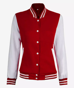 OEM Fabricante de encargo de alta calidad de los hombres de béisbol Letterman Varsity chaqueta a prueba de viento Chenille bordado de cuero de algodón - Product Image 3