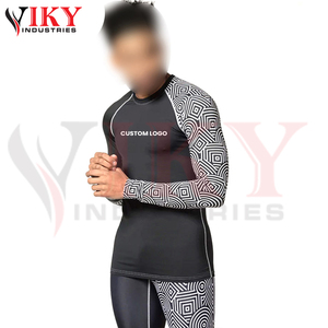 Protección solar Cómodo Transpirable Super Stretch MMA Rash Guard Logotipo personalizado Adultos Fitness Wear Rash Guard - Product Image 5
