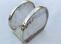 Anneaux de serviette promotionnels en agate multicolore de qualité supérieure 2026, motifs variés, magnifique boîte, articles de cuisine