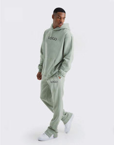 Conjunto de Pantalones y Sudadera Deportivos de Felpa de Algodón para Hombre, de Alta Calidad, con Logotipo Personalizado, Estilo Urbano, Grueso, Unisex, Corte Bootcut - Product Image 5