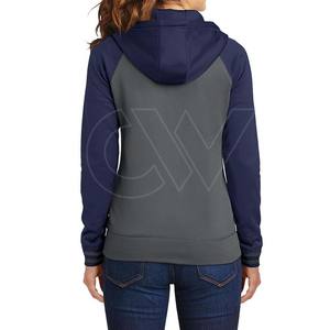 Wholesale Women's Winter Hoodie Fleece Zipper-Up Solid Front Logo <b>Gym</b> <b>Sweatshirt</b> - Product Image 4