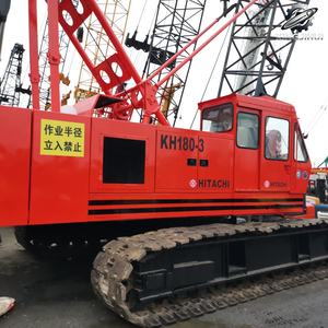 Grue sur chenilles hydraulique d'occasion Hitachi KH180-3 50 tonnes, grue à flèche en treillis de 58 m, marque japonaise d'origine, faible nombre d'heures, certifiée CE - Product Image 3