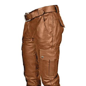 Pantalon en cuir de haute qualité au design personnalisé, léger, taille moyenne, services OEM avec logo personnalisé, dernier style à bas prix - Product Image 6