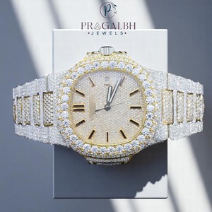 Reloj de diamantes de moissanita totalmente helado para hombre, caja cuadrada de lujo VVS, busto ostentoso de Hip Hop, estilo de negocios, regalo de cumpleaños perfecto de 16mm - Product Image 2