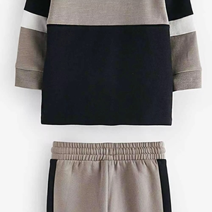 Conjunto Deportivo de Dos Piezas de la Mejor Calidad, Cómodo, con Logotipo Personalizado, Ropa de Calle de Moda, Chándal Color Block para Niños - Product Image 5