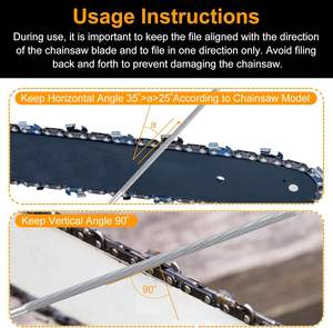 <span class=keywords><strong>Lima</strong></span> de afilado de <span class=keywords><strong>cadena</strong></span> de motosierra redonda, 5/32 ", <span class=keywords><strong>3</strong></span>/16", 7/32 ", 1/<span class=keywords><strong>8</strong></span>", 11/64 ", 13/64" - Product Image 5