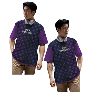 T-shirt décontracté pour hommes-Trendy Graphic Printed Cotton Blend Short Sleeve Top For Modern Street Look - Product Image 4