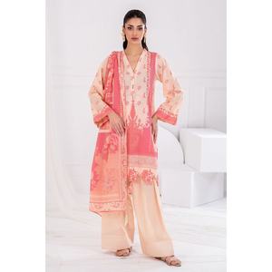 Conjunto de traje de 3 piezas de tela estampada rosa sin costuras para mujer - Product Image 3