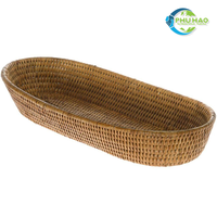 Panier de rangement en bambou naturel Plateau en rotin Panier de rangement pour fruits Service de fruits Artisanat du Vietnam
