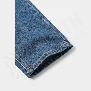 Jean en denim uni d'hiver de couleur personnalisée élégant, streetwear, coupe décontractée, droit, respirant, pantalon pour homme de qualité supérieure - Product Image 6