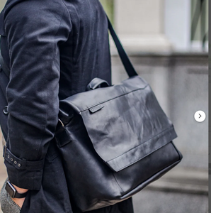 LEATHER MESSENGER Bag Personalized Gifts for Him Leather <b>Briefcase</b> Man - Product Image 1