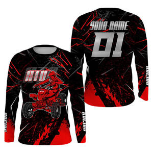 Maillot de course de moto tout-terrain unisexe à manches longues, confortable et sur mesure, respirant, % polyester, impression numérique, vêtements de course automobile - Product Image 2