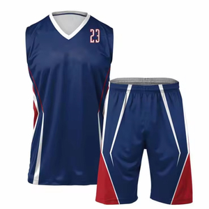 Uniformes de volleyball personnalisables de haute qualité Tissu évacuant l'humidité avec logo d'équipe imprimé et ensemble de noms pour les équipes sportives - Product Image 4