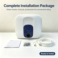 Mini chauffe-eau électrique pour évier, contrôle mécanique LED, chauffage rapide, économie d'énergie, protection contre la surchauffe, installation facile, classe