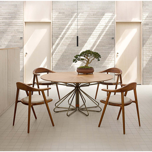 เก้าอี้รับประทานอาหารไม้ที่ทันสมัยพร้อมที่วางแขน | เก้าอี้รับประทานอาหารแบบสแกนดิเนเวียสำหรับเฟอร์นิเจอร์บ้านคาเฟ่และร้านอาหาร - Product Image 6