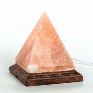 Premium Triangle Himalayan Pink Salt <b>Lamp</b> with Artistic Carving <b>Wooden</b> <b>Base</b> for Romantic Wellness Home Decor - Product Image 4