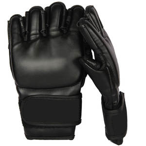 Gants de MMA en cuir ajustables à demi-doigts, antidérapants, avec support de poignet pour la fermeture, pour le kickboxing, la cage de combat, l'entraînement, le sac de frappe - Product Image 2