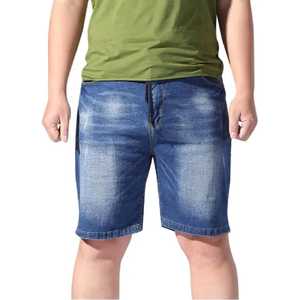 กางเกงยีนส์ขาสั้นทรงหลวมระบายอากาศได้ดีผ้าเดนิมสไตล์ฮิปฮอปซีดจางทำจากหินสำหรับฤดูร้อนตามสั่ง - Product Image 1