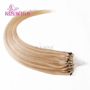 Extensions de cheveux KSWIGS Remy Virgin Human Hair Easy Micro Ring Keratin, 100g/mèche, texture lisse, extensions à clipser - Product Image 3