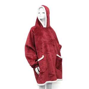 Sweat-shirt à capuche surdimensionné d'usine, vente en gros, sweat-shirt à capuche d'extérieur, couvertures avec manches, couverture à capuche pour femmes adultes - Product Image 1