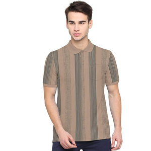 Polos de golf de algodón transpirable personalizables para hombres Polos de color sólido liso de alta calidad - Product Image 1