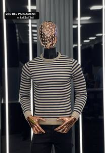 เสื้อสเวตเตอร์ลำลองสำหรับผู้ชายฤดูใบไม้ร่วงคอโปโลแขนยาวมีซิปผ้าขนแกะแคชเมียร์กันความร้อนไม่ยับพิมพ์ลายด้านหน้าผ้าแจ็คการ์ด - Product Image 2