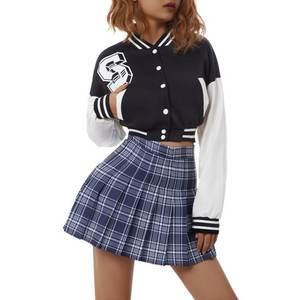 Chaqueta Varsity Personalizada al por Mayor para Mujer, Chaqueta Bomber de Béisbol de Alta Calidad con Bordado, Tallas Grandes - Product Image 6