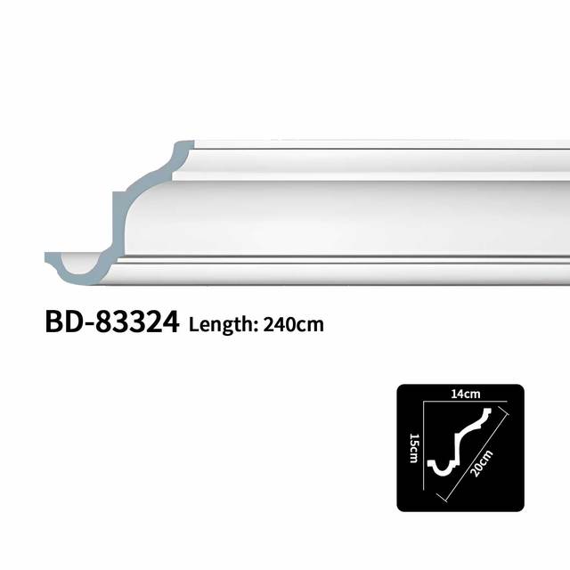 EVERWALL LED Crown Molding Light Trough Wire Board Modern PU Ceiling Molding for Hidden Lighting Design