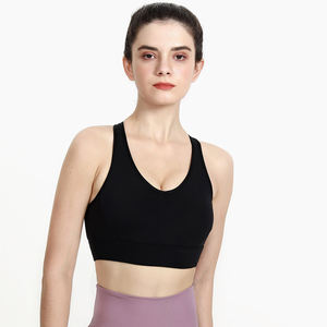 Vente en gros Vêtements de yoga et de fitness grande taille pour femmes Ensembles et soutien-gorge de sport noirs personnalisés Style XL pour filles Léger et respirant - Product Image 4