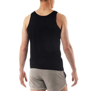 100% coton respirant logo personnalisé plaine sport chemises sans manches hommes débardeur - Product Image 3