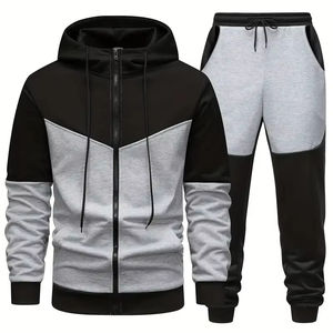 Survêtement sur mesure pour hommes, jogging, survêtement de qualité à design personnalisé, fermeture à glissière, prix de gros, polaire décontractée, style hiver - Product Image 1