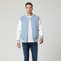 Dernière arrivée 2025 Veste universitaire 100% polaire pour homme Logo personnalisé imprimé à l'écran Veste universitaire pour homme en blocs de couleur lourde