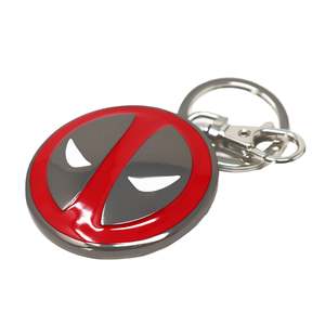 Porte-clés Marvel Deadpool en métal et alliage avec impression UV, support pour pièce de monnaie, mousqueton, cadeau - Product Image 1