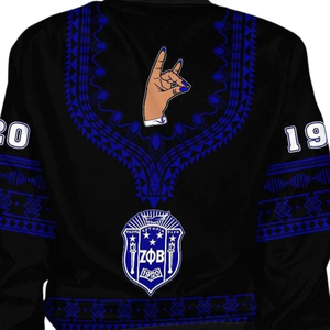 Zeta phi Beta เสื้อแจ็คเก็ตซาติน1920กรีกผู้หญิง zpb sorority สีฟ้าสีขาวเครื่องแต่งกายแบบพรีเมี่ยมที่ป้องกันการเย็บปักถักร้อยรูปลักษณ์ที่หลากหลาย - Product Image 4