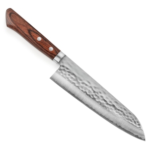 Vente en gros de coutellerie OEM ODM personnalisée Chef professionnel en acier au carbone fait à la main avec bois de Pakka brun et acier inoxydable - Product Image 1