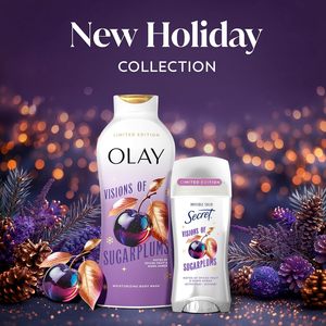 Gel Douche Olay Édition Spéciale Fêtes Hydratant et Nourrissant aux Extraits Végétaux Vitamine B3 Prune et Ambre 22 fl oz - Product Image 3
