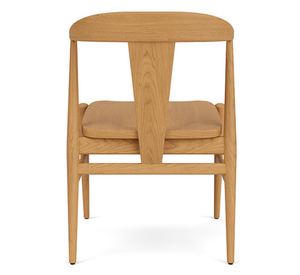 Silla de comedor hecha de marco de madera maciza de teca con color natural y material de alta calidad para uso en interiores y exteriores - Product Image 5